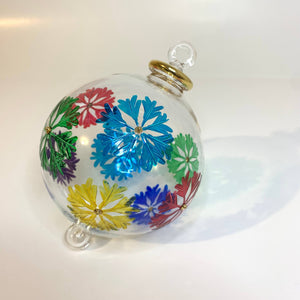 Dandarah - Blown Glass Ornament - Colored Snow Flakes