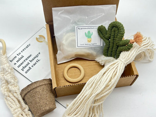 DIY Macramé Plant Hanger & Cacti Kit