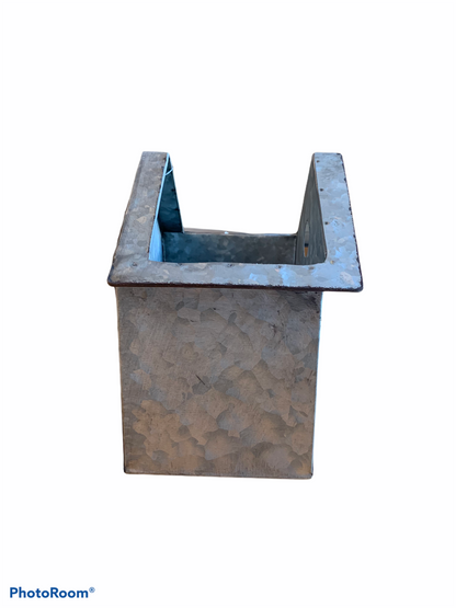 Planter Birdhouse Galvanized Metal