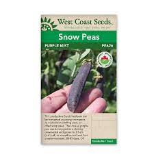 West Coast  Seeds Snow Peas Purple Mist